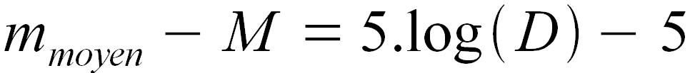 Formule du module des distances