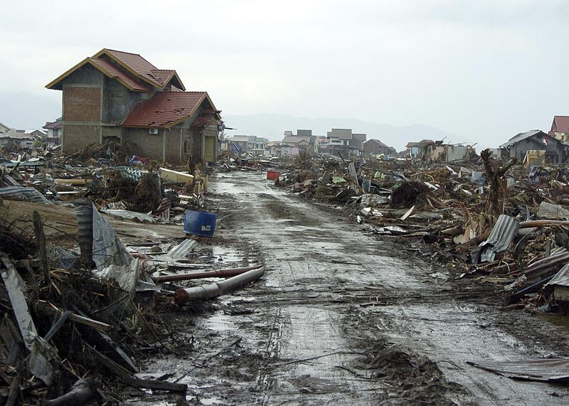 Le paysage aprs le tsunami en 2004