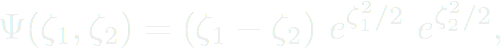 formule fonction d'onde